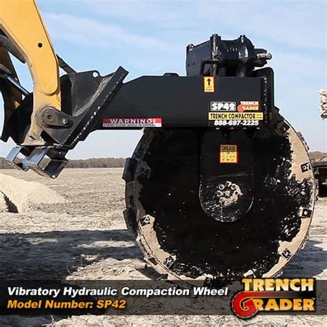 skid steer compaction wheel|packer wheel for excavator.